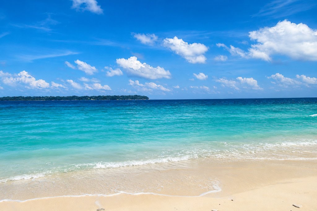 Bharatpur Beach on Shaheed Dweep with a scenic tropical beach view in Andaman