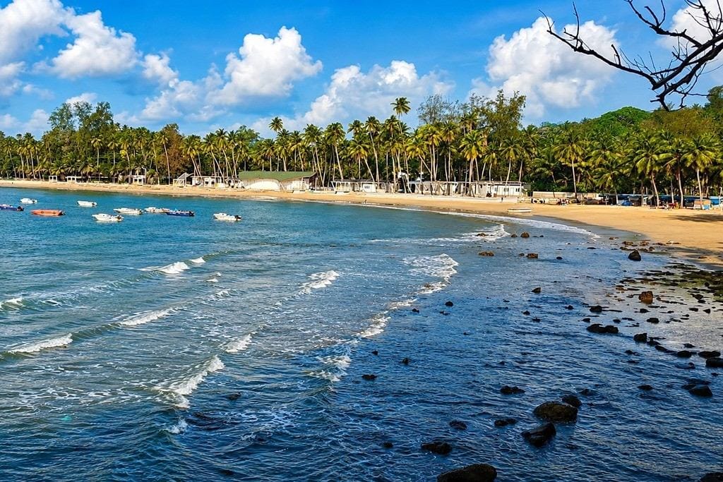 Corbyn’s Cove Beach in Port Blair, a scenic coastal tourism attraction in Andaman