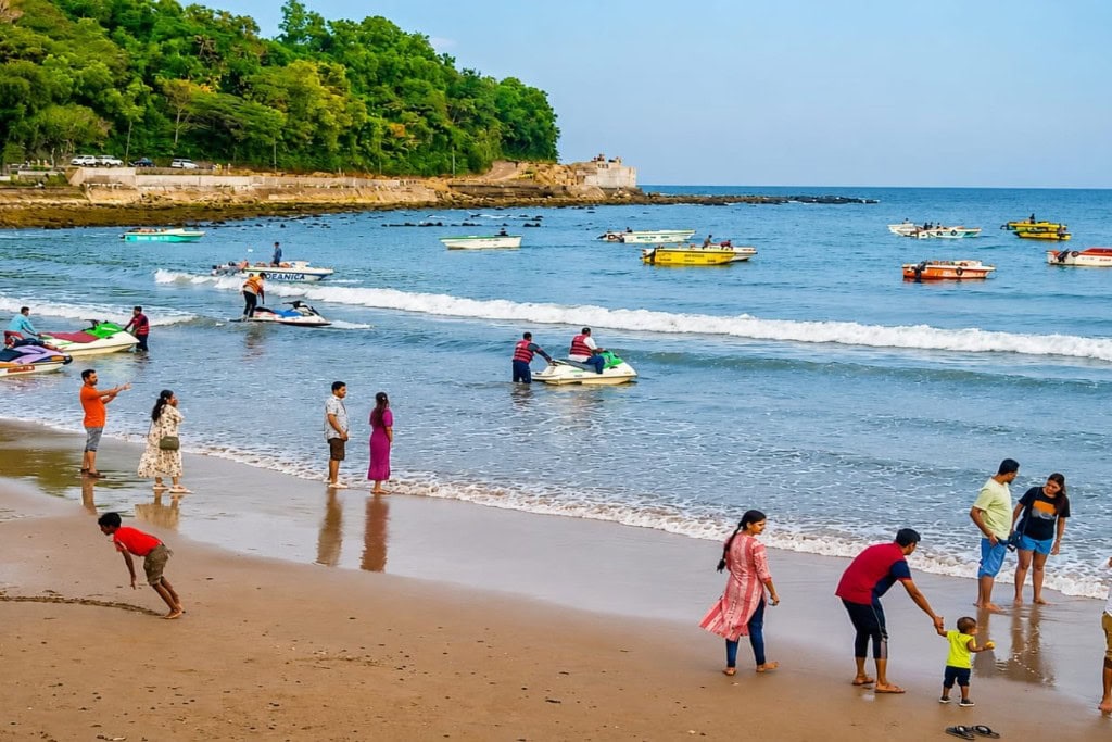 Corbyn’s Cove Beach in Port Blair, a popular tourist place for beach sightseeing in Andaman