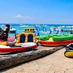 Elephant Beach on Swaraj Dweep, a popular tourist place for families and couples in Andaman