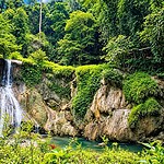 Coastal surroundings and tropical island scenery at Hutbay in Little Andaman