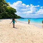 Kalapathar Beach on Swaraj Dweep surrounded by natural tropical beauty in Andaman