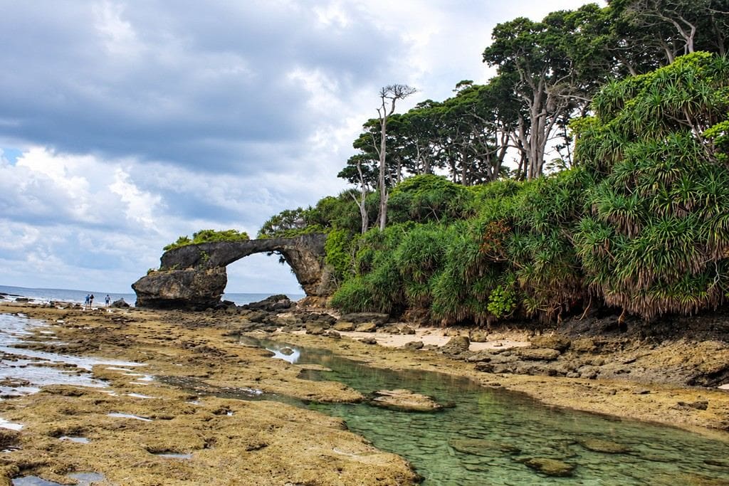 Natural rock formation at Laxmanpur Beach on Shaheed Dweep, Neil Island, Andaman
