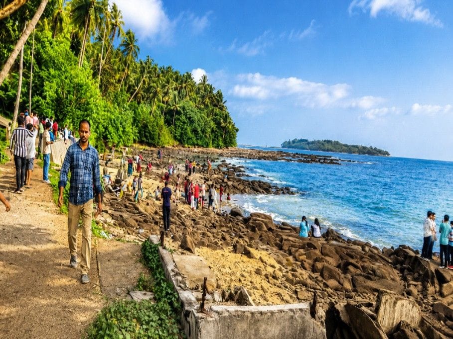 North Bay Island near Port Blair, a popular underwater adventure and marine attraction in Andaman