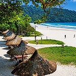 Radhanagar Beach on Swaraj Dweep, a famous beach and popular tourist attraction in Andaman
