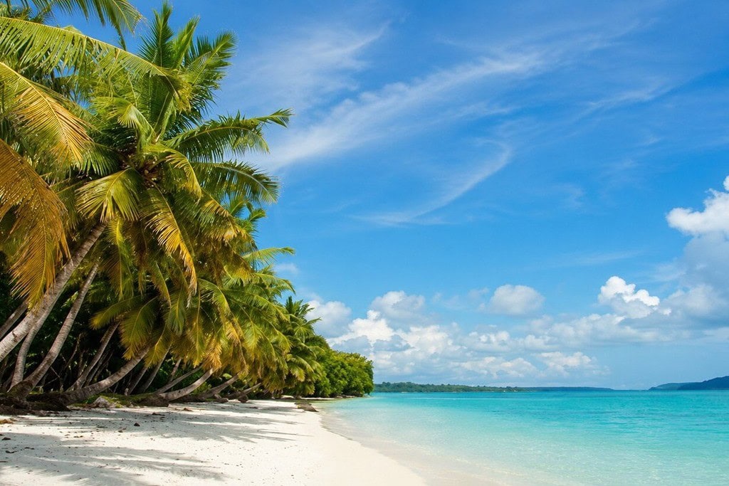 Vijay Nagar Beach on Swaraj Dweep, a scenic nature attraction in the Andaman Islands
