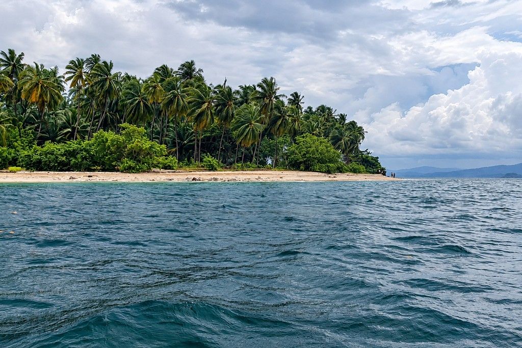 Avis Island with natural tropical scenery in the Andaman Islands