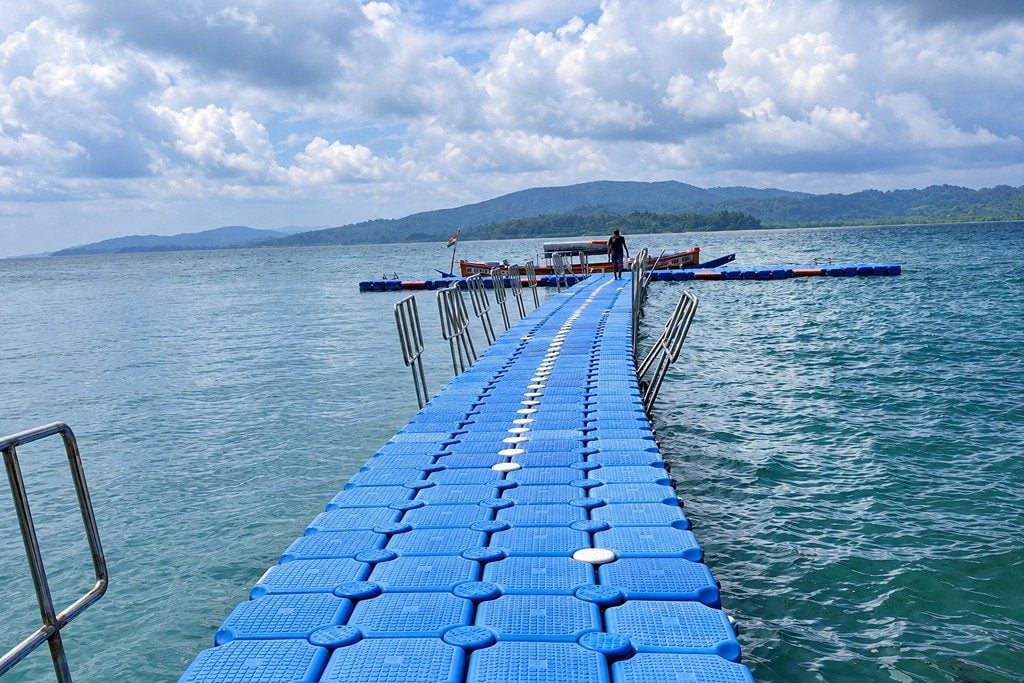 Avis Island with pristine coastal scenery in the Andaman Islands