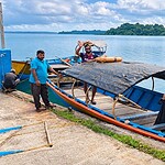 Avis Island with scenic tropical surroundings in the Andaman Islands