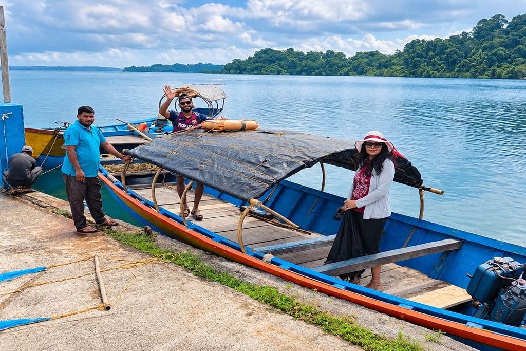 Avis Island with scenic tropical surroundings in the Andaman Islands