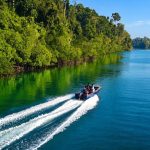 Baratang Island surrounded by tropical nature in the Andaman Islands