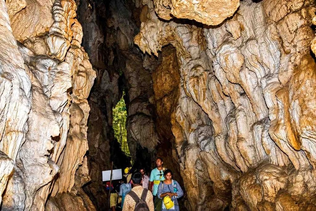 Baratang Limestone Cave, a natural wonder and tourist attraction in Andaman