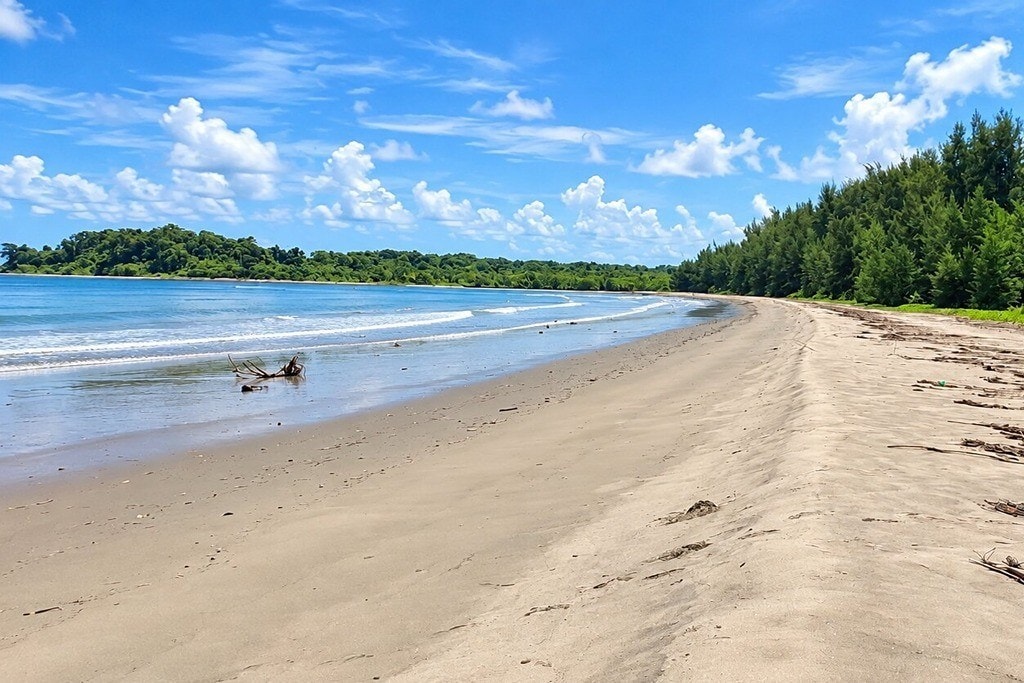 Scenic Karmatang Beach coastline in Diglipur, North Andaman