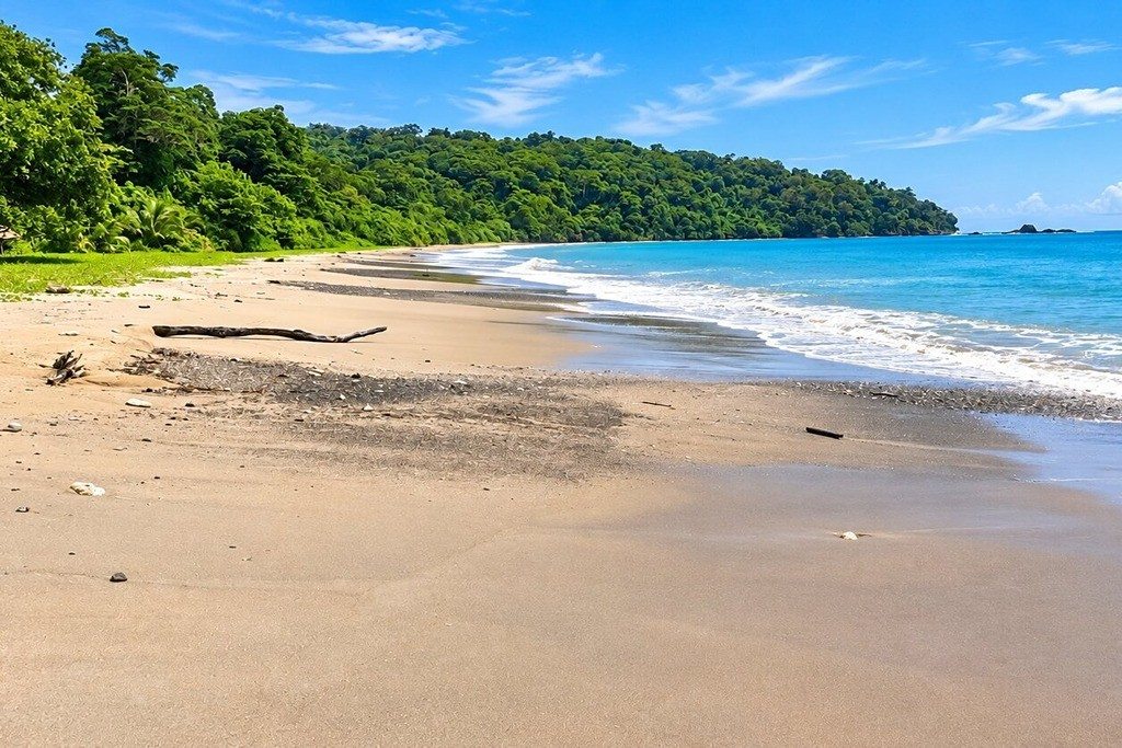 Karmatang Beach with a scenic coastline in North Andaman