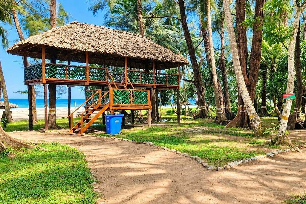 Karmatang Beach tropical coastline in Diglipur, North Andaman