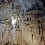 Stunning limestone formations inside Baratang Cave in the Andaman Islands.