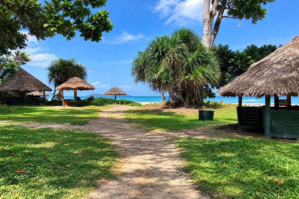 Natural coastal landscape at Ramnagar Beach near Diglipur, North Andaman