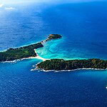 Ross and Smith Islands near Diglipur connected by a natural sandbar in North Andaman