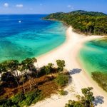 Natural sandbar between Ross and Smith Islands near Diglipur in North Andaman
