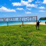 Sandy beach landscape of Ross and Smith Islands near Diglipur in North Andaman