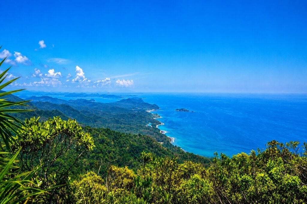 Saddle Peak in Diglipur surrounded by the lush tropical forest of North Andaman