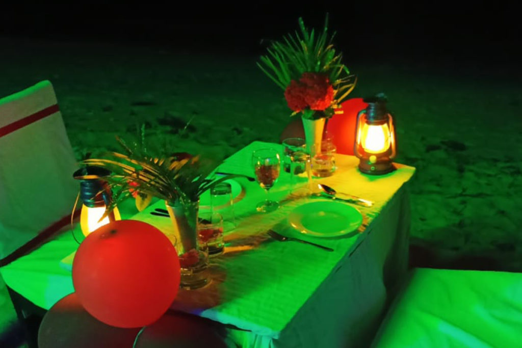 Beach Side Candle Light Dinner in Havelock Island
