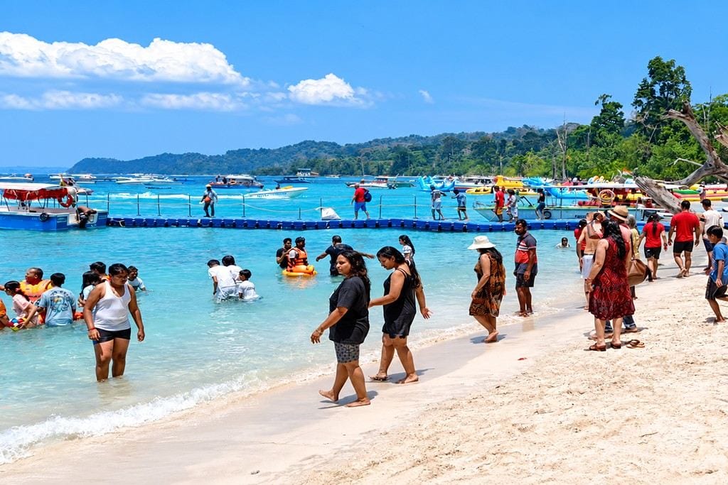 Elephant Beach on Havelock Island featured in a 3 Nights 4 Days Andaman Package