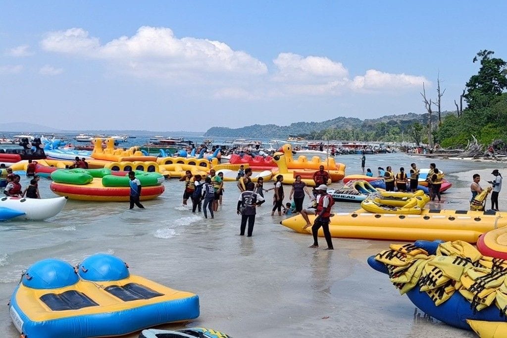 Elephant Beach Havelock Island during a 5 Nights 6 Days Andaman package from India