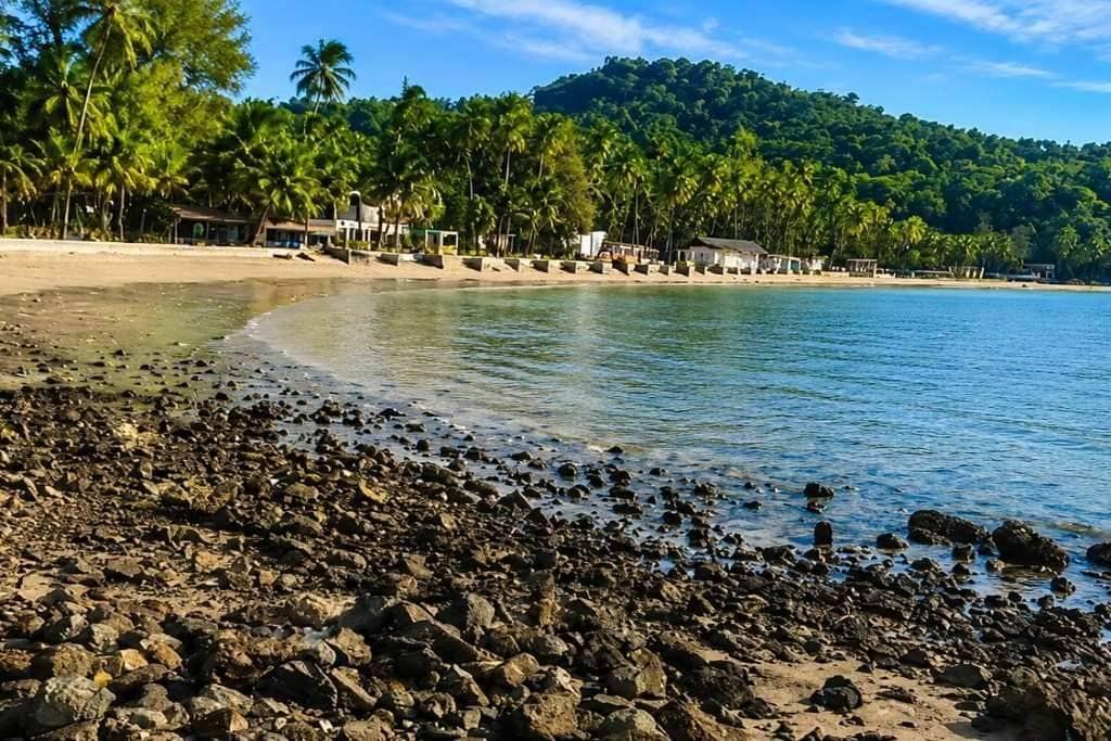 Corbyn's Cove Beach in Port Blair with its tropical shoreline during a 5 Nights 6 Days Andaman honeymoon trip