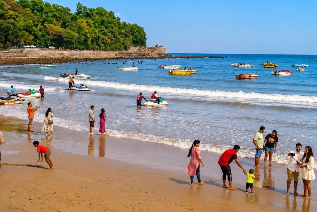 Corbyn's Cove Beach in Port Blair with its tropical coastal setting, a popular stop on an Andaman Nicobar honeymoon trip