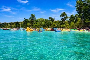 Elephanta Beach on Havelock Island with tropical coastal scenery, a popular attraction on a 4 nights 5 days Andaman honeymoon trip