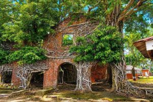 Historic Ross Island near Port Blair with tropical surroundings, a heritage destination on an Andaman Nicobar couple trip