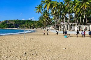 Corbyn's Cove Beach in Port Blair with its tropical shoreline and scenic coastal surroundings