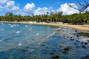 Corbyn’s Cove Beach in Port Blair during an Andaman family tour package