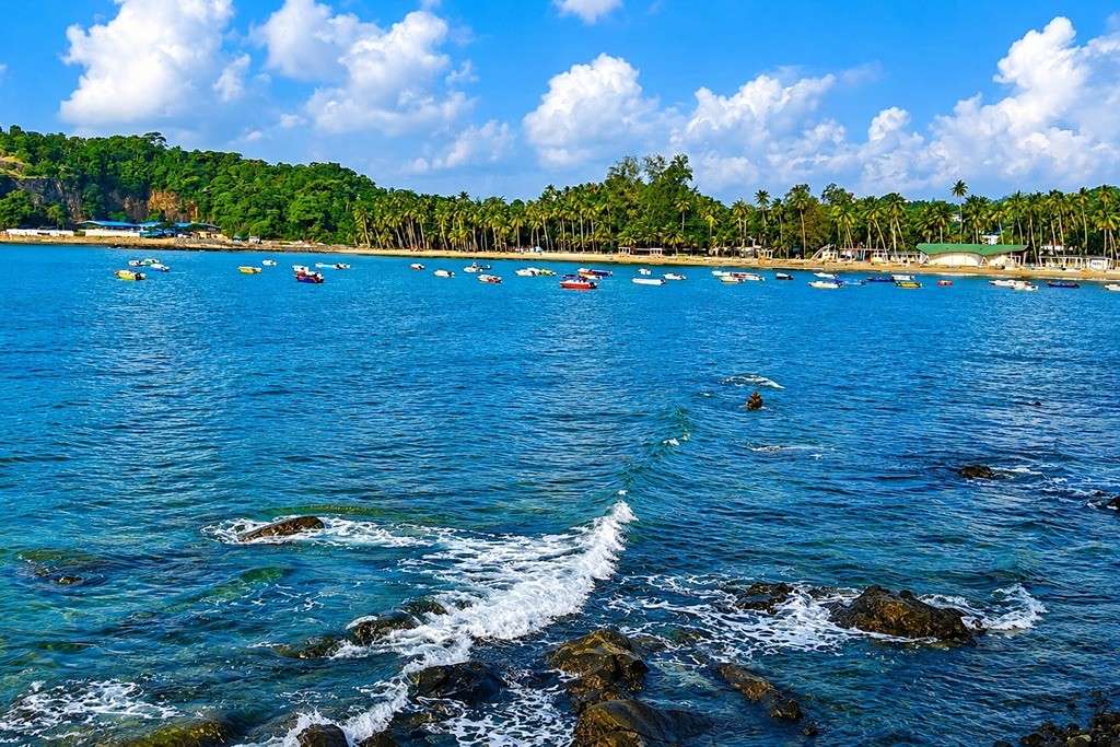 Corbyn’s Cove Beach Port Blair during Andaman Nicobar LTC Tour Packages