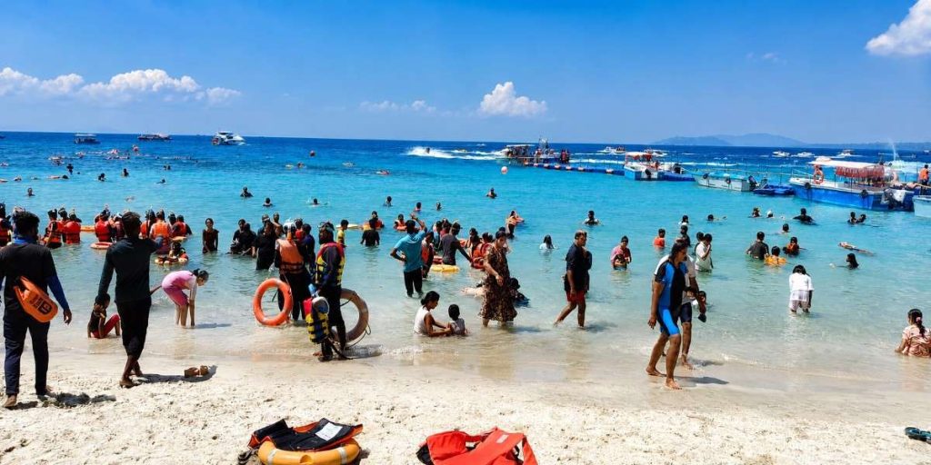 Elephant Beach at Swaraj Dweep (Havelock Island), Andaman & Nicobar Islands, included in Andaman Family Tour Packages Cost.