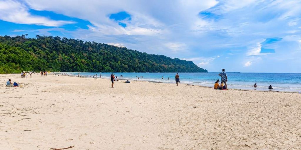 Radhanagar Beach at Swaraj Dweep (Havelock Island), Andaman & Nicobar Islands, featured in Budget Andaman Family Tour Packages.