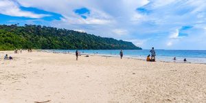 Radhanagar Beach at Swaraj Dweep (Havelock Island), Andaman & Nicobar Islands, featured in Budget Andaman Family Tour Packages.