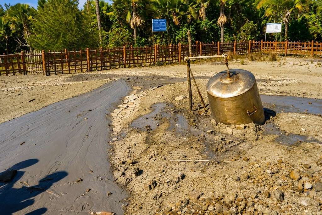 Natural mud volcano in Baratang Island, Andaman