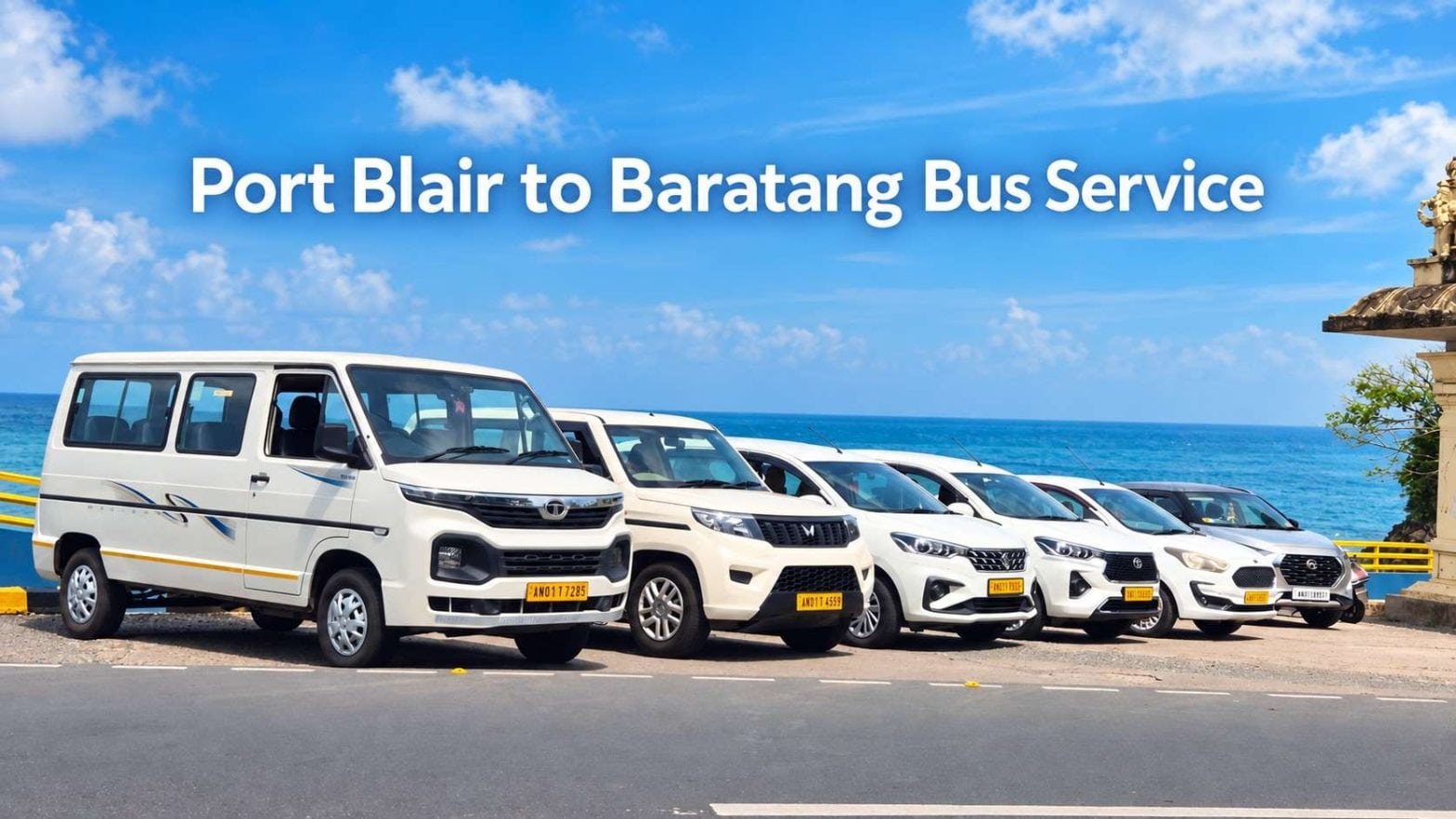 Port Blair to Baratang Bus Service with comfortable tourist vehicles