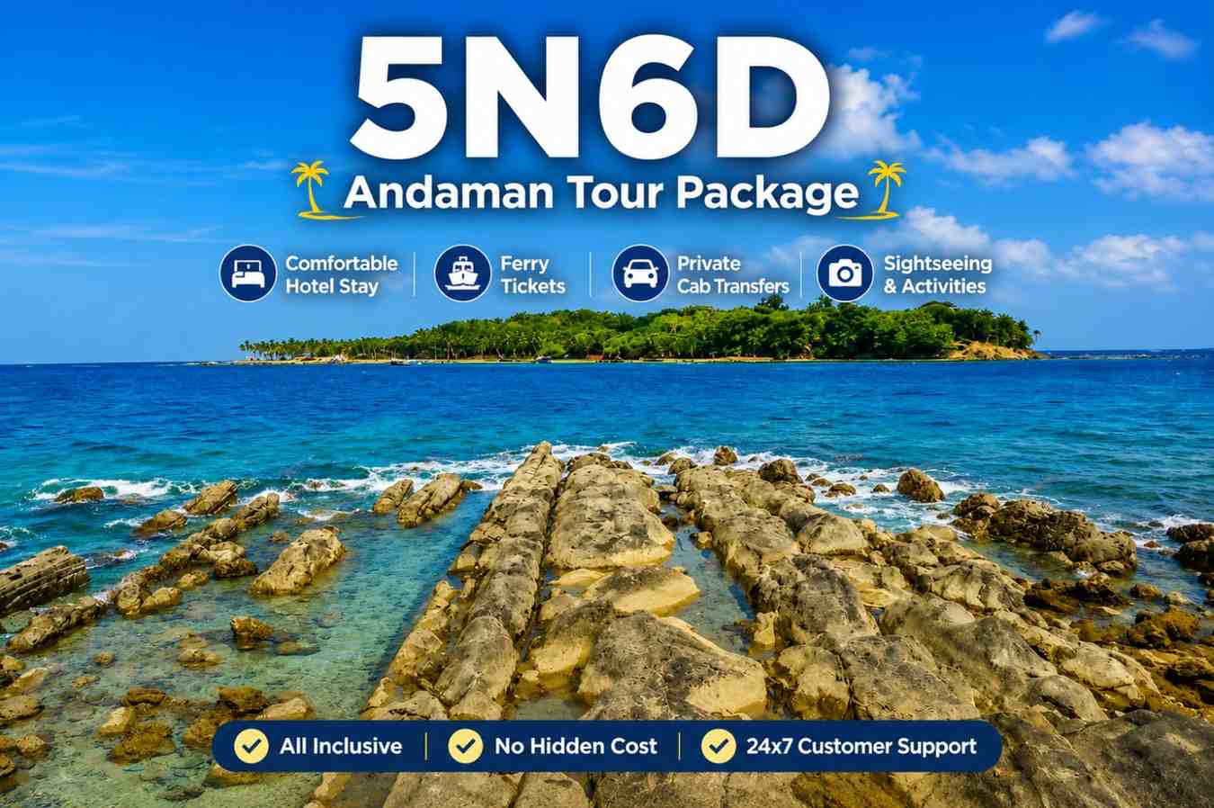 Happy family enjoying the 5 Nights 6 Days Andaman Tour Package with pristine beaches, ferry rides, sightseeing, water sports, and comfortable hotels in the Andaman Islands.