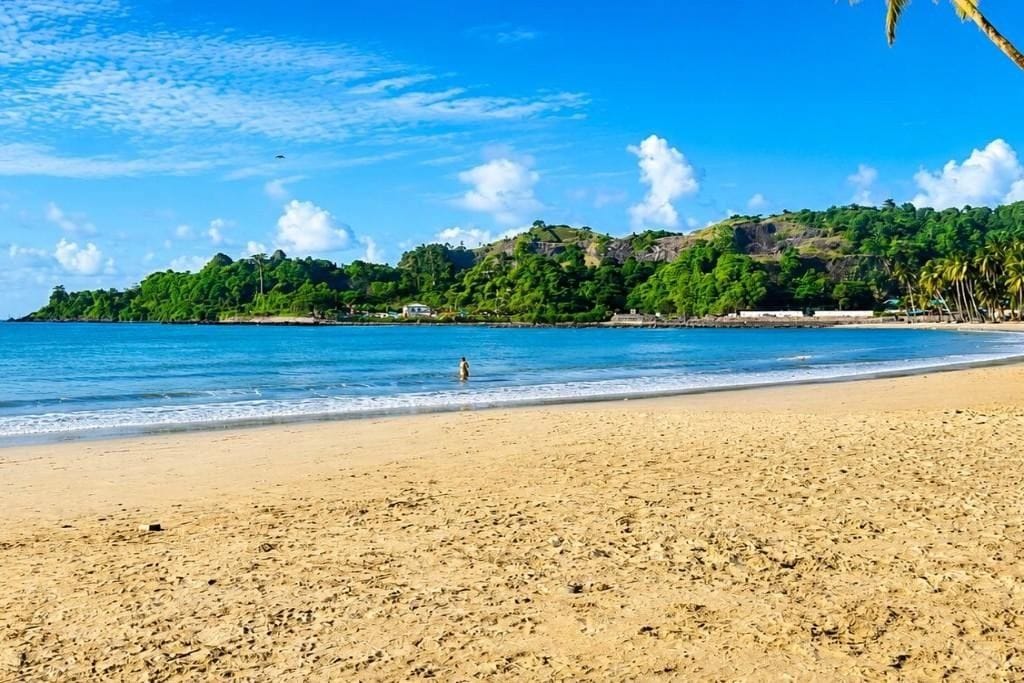 Corbyn's Cove Beach Port Blair on an Andaman budget tour from Chennai