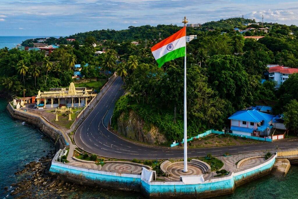 Flag Point Port Blair on an Andaman budget tour from Chennai