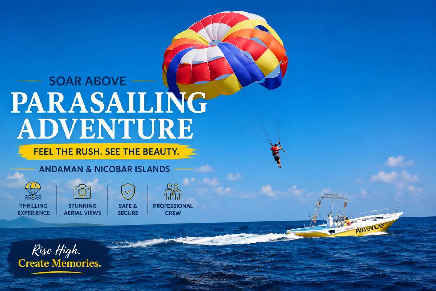 Best Things to Do in Andaman – Parasailing at Corbyn's Cove Beach, Port Blair, Andaman & Nicobar Islands