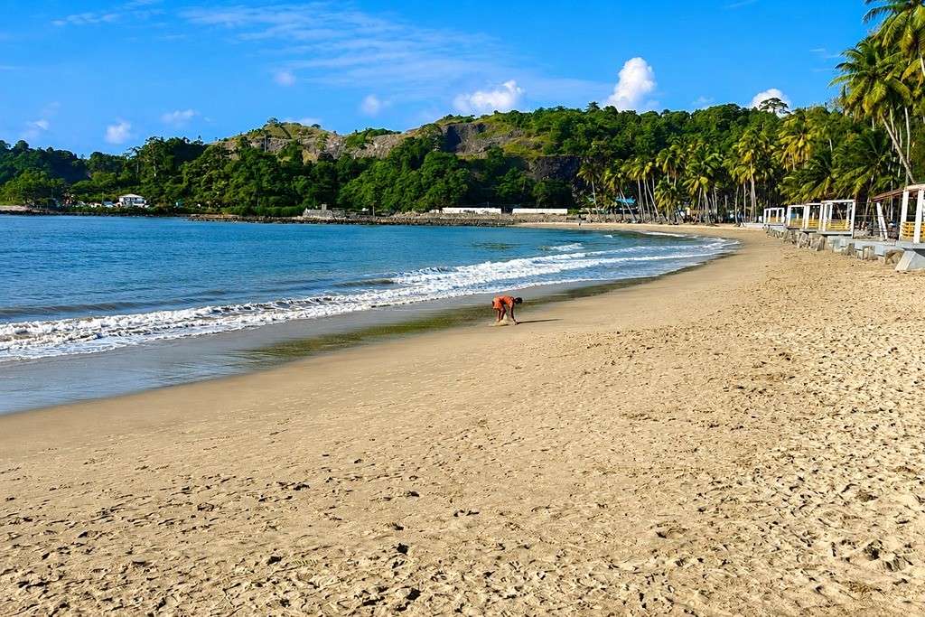 Scenic Corbyn’s Cove Beach in Port Blair featured in an Andaman Budget Tour from Hyderabad