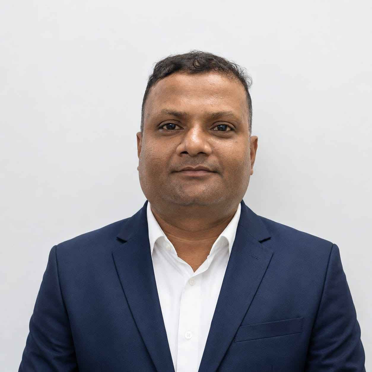 Professional portrait of a man in a suit for travel services.
