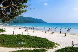 Radhanagar Beach on Havelock Island featured in a budget-friendly Andaman package