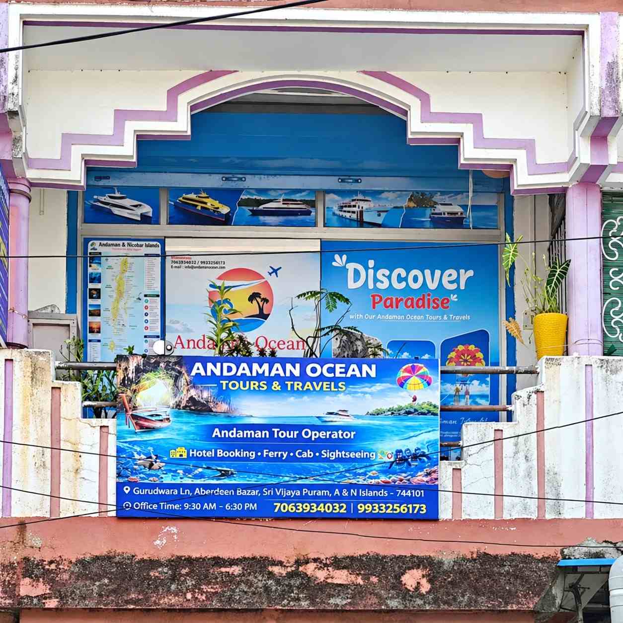 Front view of Andaman Ocean Tours & Travels office in Port Blair for Andaman tour packages